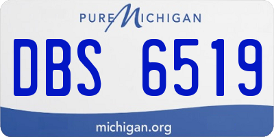 MI license plate DBS6519