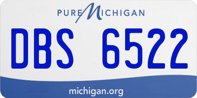 MI license plate DBS6522