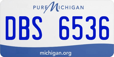 MI license plate DBS6536