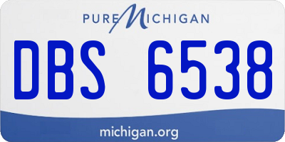 MI license plate DBS6538