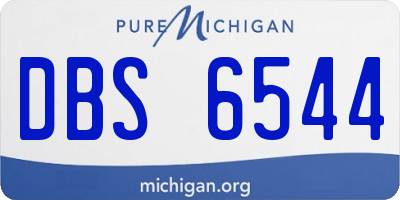 MI license plate DBS6544