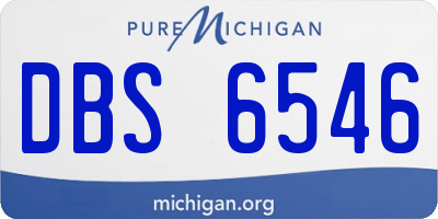 MI license plate DBS6546