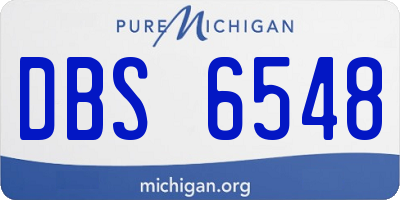 MI license plate DBS6548