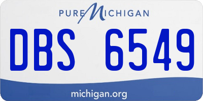 MI license plate DBS6549