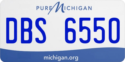 MI license plate DBS6550
