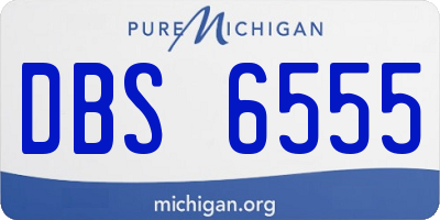 MI license plate DBS6555