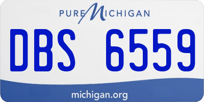 MI license plate DBS6559