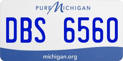 MI license plate DBS6560