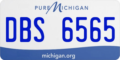 MI license plate DBS6565