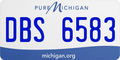 MI license plate DBS6583