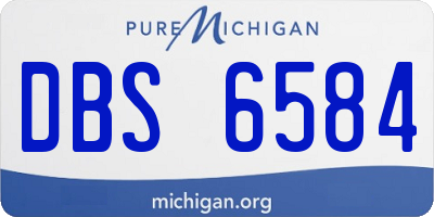MI license plate DBS6584