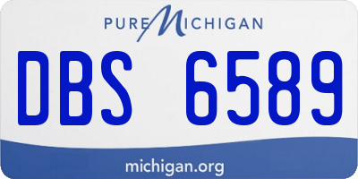 MI license plate DBS6589