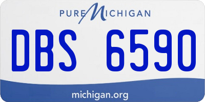 MI license plate DBS6590
