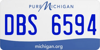 MI license plate DBS6594