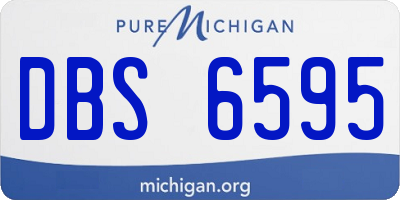 MI license plate DBS6595