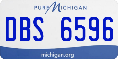 MI license plate DBS6596