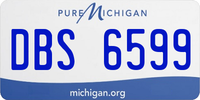 MI license plate DBS6599