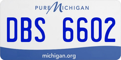 MI license plate DBS6602
