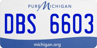 MI license plate DBS6603