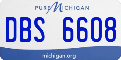 MI license plate DBS6608