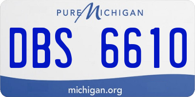 MI license plate DBS6610