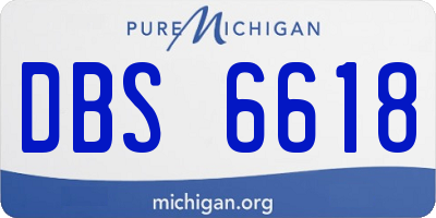 MI license plate DBS6618