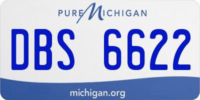 MI license plate DBS6622