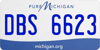 MI license plate DBS6623
