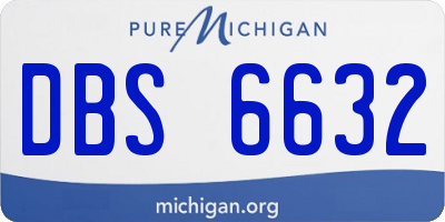 MI license plate DBS6632