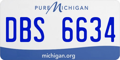 MI license plate DBS6634