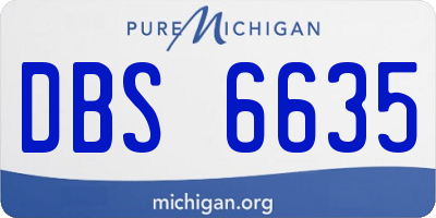 MI license plate DBS6635