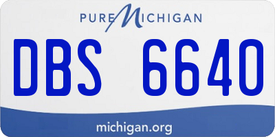 MI license plate DBS6640