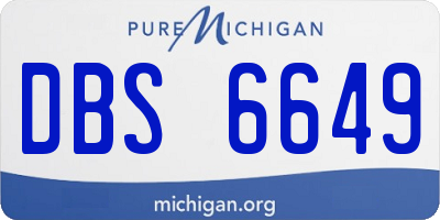 MI license plate DBS6649