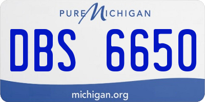 MI license plate DBS6650