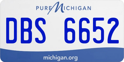 MI license plate DBS6652