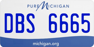MI license plate DBS6665