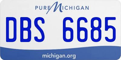 MI license plate DBS6685