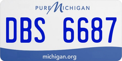 MI license plate DBS6687