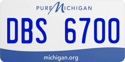 MI license plate DBS6700