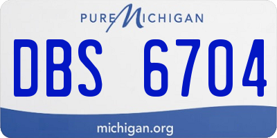 MI license plate DBS6704