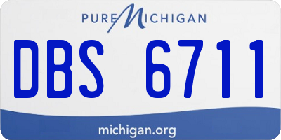 MI license plate DBS6711