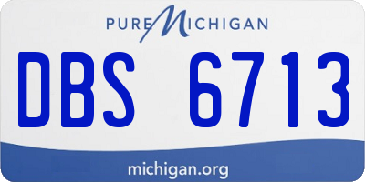 MI license plate DBS6713