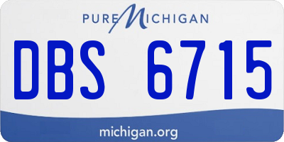 MI license plate DBS6715