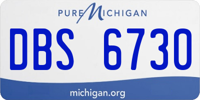 MI license plate DBS6730