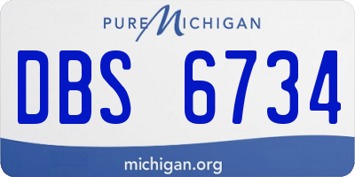 MI license plate DBS6734