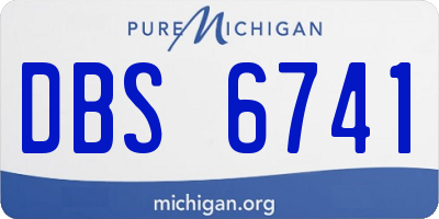 MI license plate DBS6741