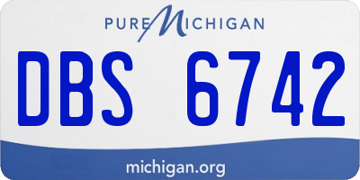 MI license plate DBS6742