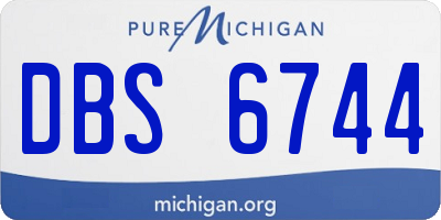 MI license plate DBS6744