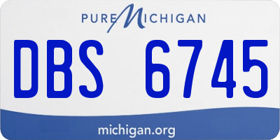 MI license plate DBS6745