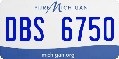 MI license plate DBS6750